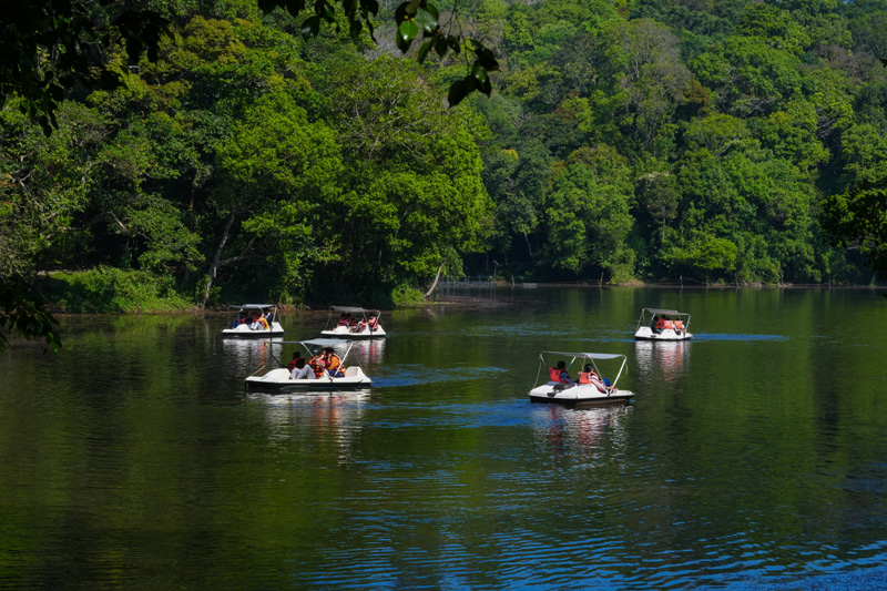 Pookode Lake Wayanad Kerala — serene freshwater lake surrounded by evergreen forest for boating and nature walks